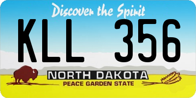 ND license plate KLL356