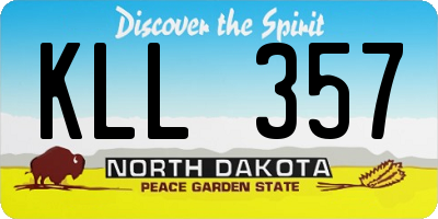 ND license plate KLL357
