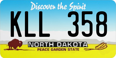 ND license plate KLL358