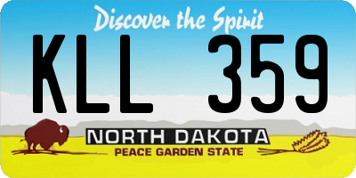 ND license plate KLL359