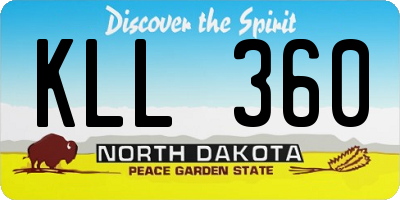 ND license plate KLL360