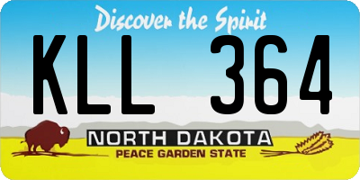 ND license plate KLL364