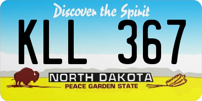 ND license plate KLL367