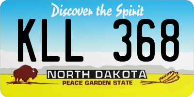 ND license plate KLL368