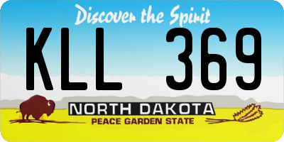 ND license plate KLL369