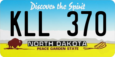 ND license plate KLL370