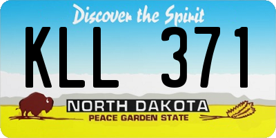 ND license plate KLL371
