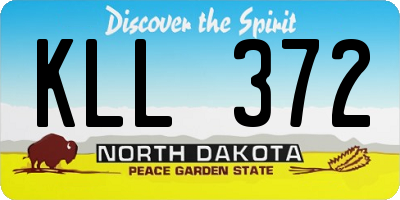 ND license plate KLL372