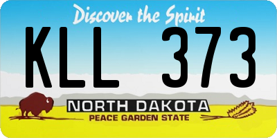 ND license plate KLL373
