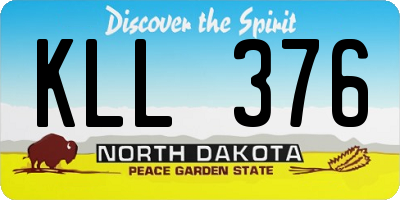 ND license plate KLL376