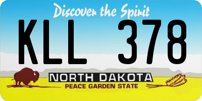 ND license plate KLL378