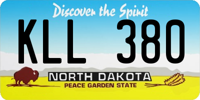 ND license plate KLL380