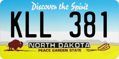 ND license plate KLL381