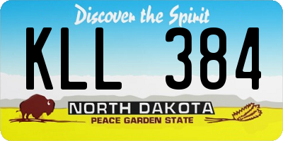 ND license plate KLL384