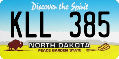 ND license plate KLL385