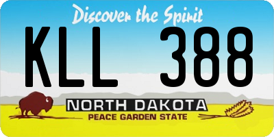 ND license plate KLL388
