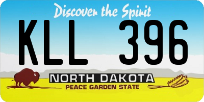 ND license plate KLL396