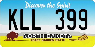 ND license plate KLL399