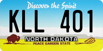 ND license plate KLL401
