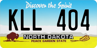 ND license plate KLL404