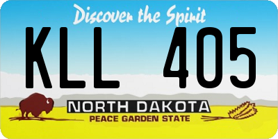 ND license plate KLL405