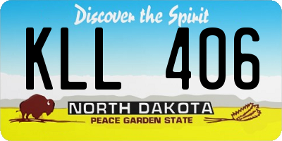 ND license plate KLL406