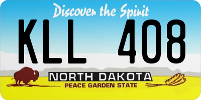 ND license plate KLL408