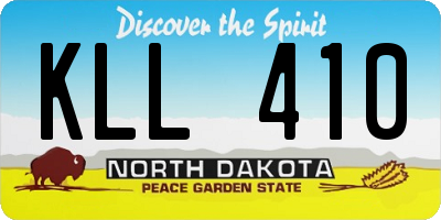 ND license plate KLL410
