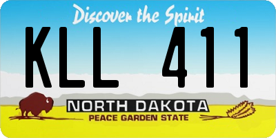 ND license plate KLL411