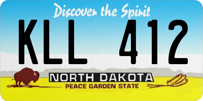 ND license plate KLL412
