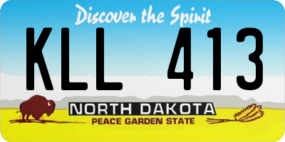ND license plate KLL413