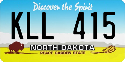 ND license plate KLL415