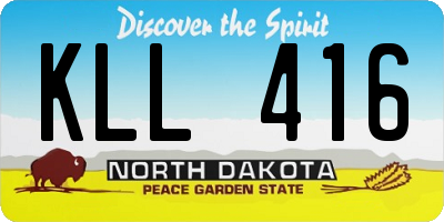 ND license plate KLL416