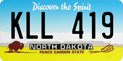 ND license plate KLL419
