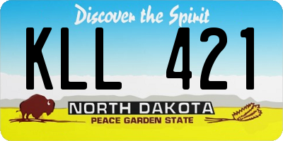 ND license plate KLL421