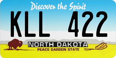 ND license plate KLL422