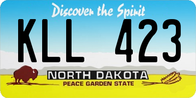 ND license plate KLL423
