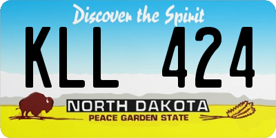 ND license plate KLL424