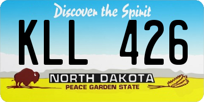 ND license plate KLL426