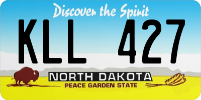 ND license plate KLL427