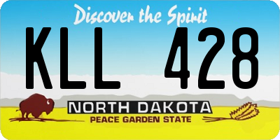 ND license plate KLL428