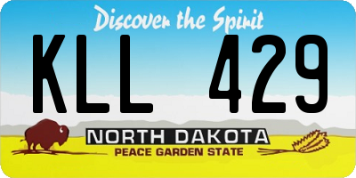 ND license plate KLL429