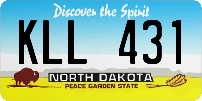 ND license plate KLL431