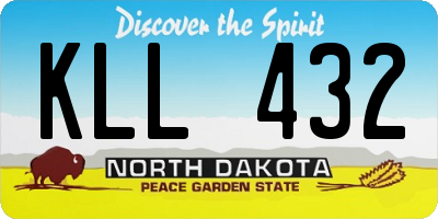 ND license plate KLL432