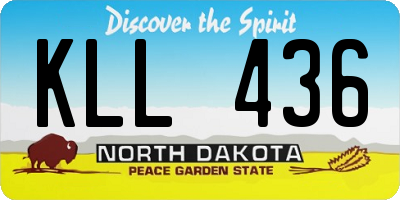 ND license plate KLL436