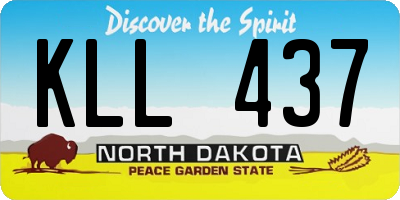 ND license plate KLL437