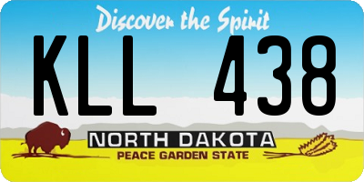 ND license plate KLL438