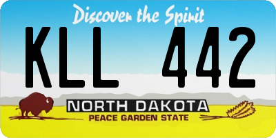 ND license plate KLL442