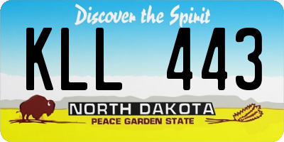 ND license plate KLL443