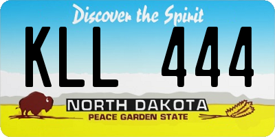 ND license plate KLL444